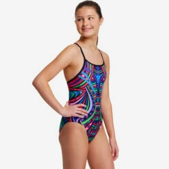 Funkita - Primal Night - Girls Diamond Back One Piece -UK Swimsuit Sales 2024 funkita primal night girls diamond back one piece 4