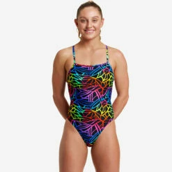 Funkita - Rainbow Web - Ladies Single Strength One Piece -UK Swimsuit Sales 2024 funkita rainbow web ladies single strength one piece 5