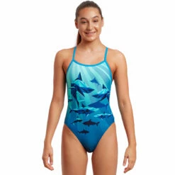 Funkita - Shark Bay - Girls Single Strap One Piece