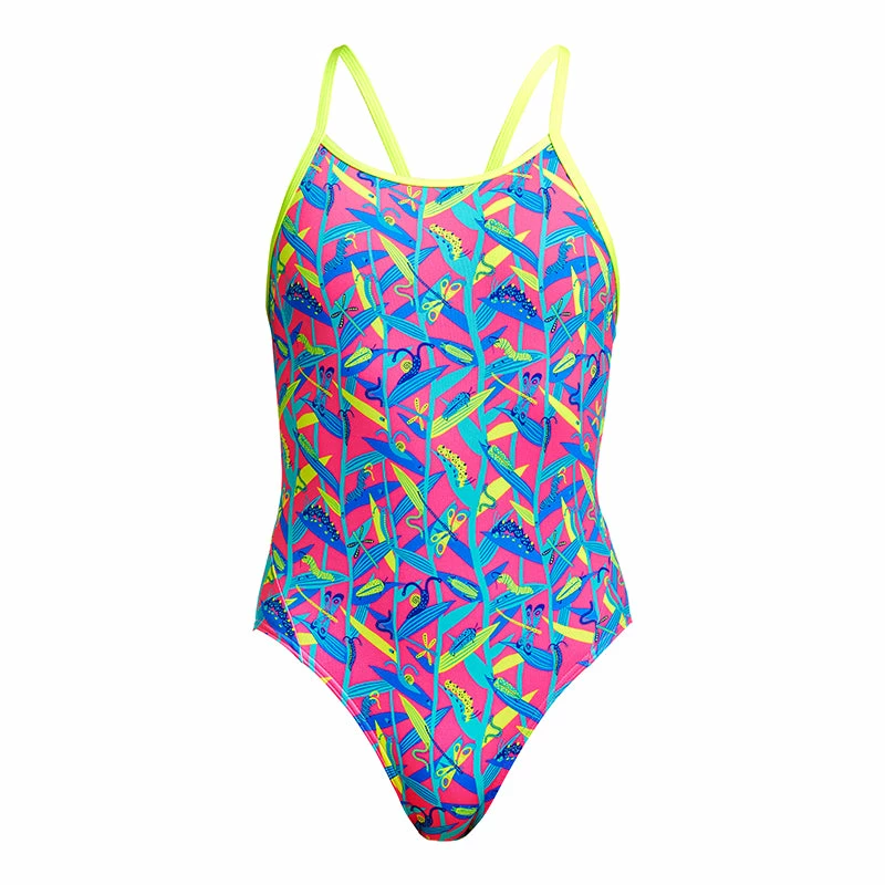 Funkita - Slug Hugs - Girls Eco Diamond Back One Piece 4 Funkita - Slug Hugs - Girls Eco Diamond Back One Piece - Image 2