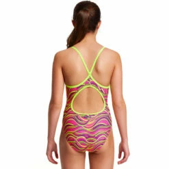 Funkita - Swerve Up - Girls Eco Diamond Back One Piece -UK Swimsuit Sales 2024 funkita swerve up girls eco diamond back one piece 3