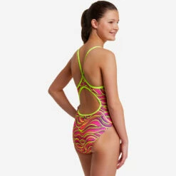 Funkita - Swerve Up - Girls Eco Diamond Back One Piece -UK Swimsuit Sales 2024 funkita swerve up girls eco diamond back one piece 4