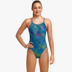 Funkita - Wires Crossed - Girls Diamond Back One Piece -UK Swimsuit Sales 2024 funkita wires crossed girls diamond back one piece 5