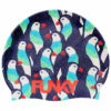 Funky - Pengoo Parade - Silicone Swimming Cap -UK Swimsuit Sales 2024 funky pengoo parade silicone swimming cap