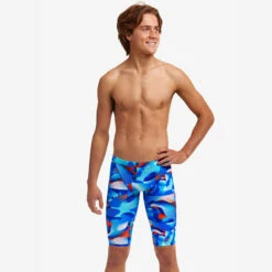Funky Trunks - Battle Blue - Boys Training Jammers -UK Swimsuit Sales 2024 funky trunks battle blue boys training jammers 5