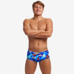 Funky Trunks - Battle Blue - Mens Classic Trunks -UK Swimsuit Sales 2024 funky trunks battle blue mens classic trunks 4