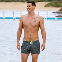 Funky Trunks - Binary Bro Mens Shorty Shorts -UK Swimsuit Sales 2024 funky trunks binary bro shorty shorts mens 5