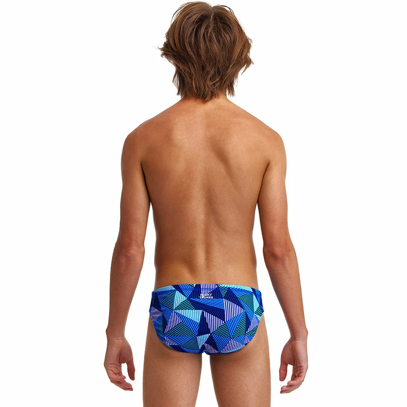 Funky Trunks - Blue Bars - Boys Classic Briefs 4 Funky Trunks - Blue Bars - Boys Classic Briefs - Image 3