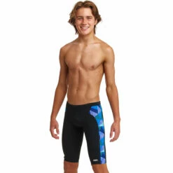 Funky Trunks - Blue Bars - Boys Training Jammers -UK Swimsuit Sales 2024 funky trunks blue bars boys training jammers 4