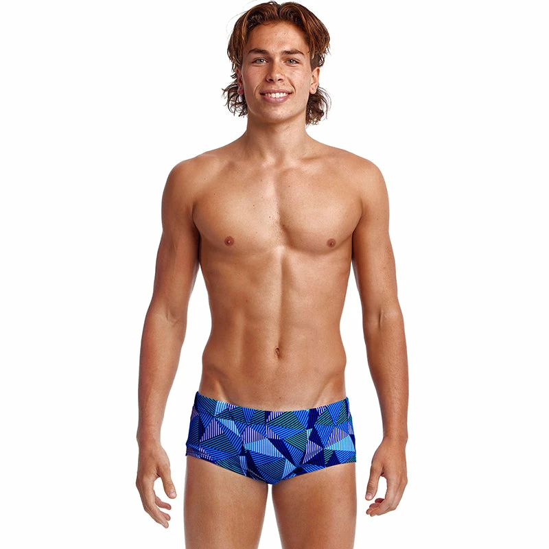 Funky Trunks - Blue Bars - Mens Classic Trunks 3 Funky Trunks - Blue Bars - Mens Classic Trunks