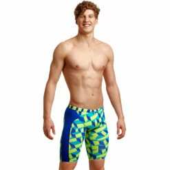 Funky Trunks - Blue Blockers - Mens Training Jammers -UK Swimsuit Sales 2024 funky trunks blue blockers mens training jammers 5