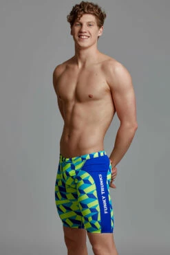 Funky Trunks - Blue Blockers - Mens Training Jammers -UK Swimsuit Sales 2024 funky trunks blue blockers mens training jammers 6