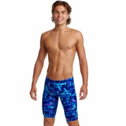 Funky Trunks - Leaf Laser - Mens Training Jammers -UK Swimsuit Sales 2024 funky trunks leaf laser mens training jammers 4