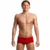 Funky Trunks - Still Red - Mens Plain Front Trunks -UK Swimsuit Sales 2024 funky trunks mens still red plain front trunks 1