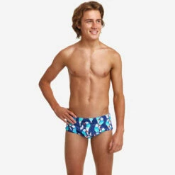 Funky Trunks - Pengoo Parade - Boys Sidewinder Trunks -UK Swimsuit Sales 2024 funky trunks pengoo parade boys sidewinder trunks 4