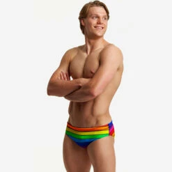 Funky Trunks - Rainbow Racer - Men's Classic Briefs -UK Swimsuit Sales 2024 funky trunks rainbow racer mens classic briefs 3