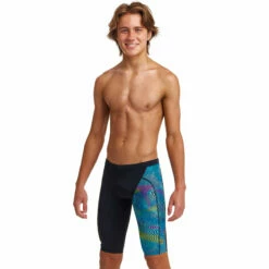 Funky Trunks - Wires Crossed - Boys Training Jammers -UK Swimsuit Sales 2024 funky trunks wires crossed boys training jammers 4