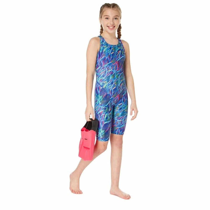 Maru Girls Swimwear - Aquarius Pacer Legsuit - Blue/Pink 6 Maru Girls Swimwear - Aquarius Pacer Legsuit - Blue/Pink - Image 4