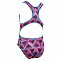 Maru - Hearts Aglow Sparkle Rave Back Girls Swimsuit - Pink -UK Swimsuit Sales 2024 maru hearts aglow sparkle girls rave back pink 4