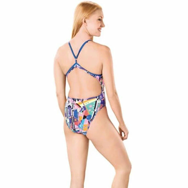Maru - Miro Pacer Splash Back Ladies Swimsuit - Pink/Blue 5 Maru - Miro Pacer Splash Back Ladies Swimsuit - Pink/Blue - Image 3
