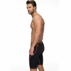 Maru - Maverick Pro Mens Jammer - Black/Orange -UK Swimsuit Sales 2024 maru maverick pro jammer boys black orange 3