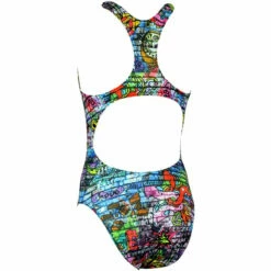 Maru - Mix Up Sparkle Rave Back Girls Swimsuit - Multi/Aqua -UK Swimsuit Sales 2024 maru mix up sparkle rave multi aqua 3