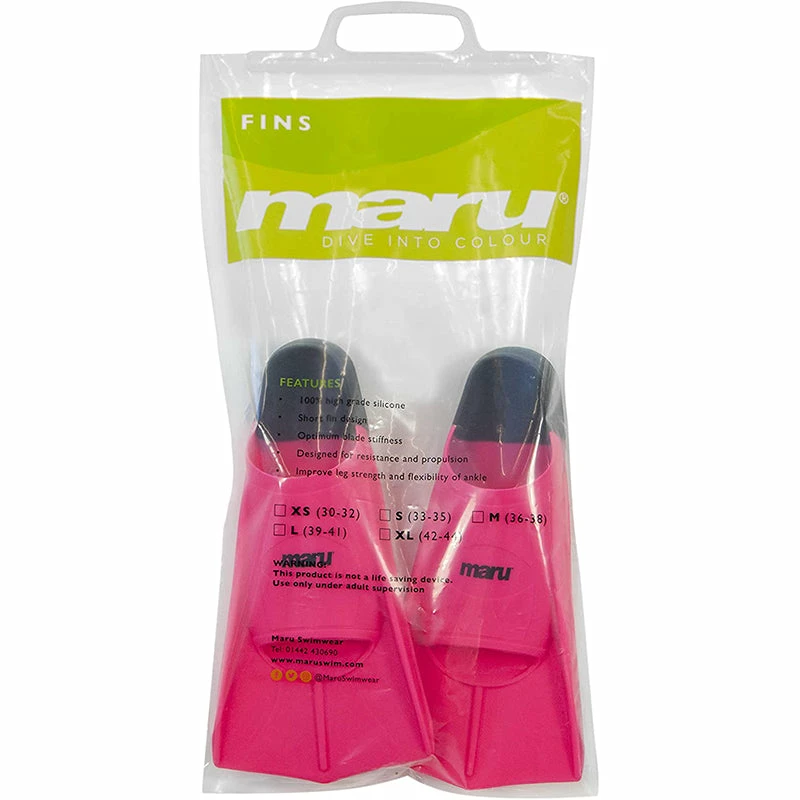 Maru - "New" Training Fins / Flippers - Neon Pink/Black 4 Maru - "New" Training Fins / Flippers - Neon Pink/Black - Image 2