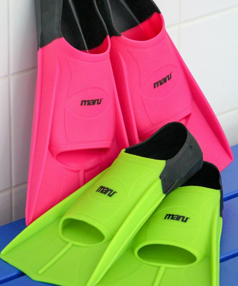 Maru - "New" Training Fins / Flippers - Neon Pink/Black 9 Maru - "New" Training Fins / Flippers - Neon Pink/Black - Image 7