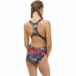 Maru - Zany Zebra Rave Back Girls Swimsuit -UK Swimsuit Sales 2024 maru zany zebra girls rave back one piece swimsuit 2