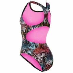 Maru - Zany Zebra Rave Back Girls Swimsuit -UK Swimsuit Sales 2024 maru zany zebra girls rave back one piece swimsuit 4