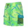 Nike - Boys Tie Dye Swoosh 4' Volley Short (Green Strike) -UK Swimsuit Sales 2024 nike boys tie dye swoosh 4 volley short green strike 1