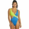 Nike - Color Block Crossover One Piece (Pacific Blue) -UK Swimsuit Sales 2024 nike color block crossover one piece pacific blue 1