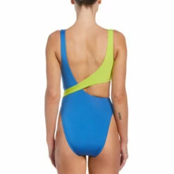 Nike - Color Block Crossover One Piece (Pacific Blue) -UK Swimsuit Sales 2024 nike color block crossover one piece pacific blue 7