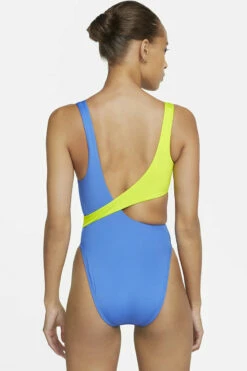 Nike - Color Block Crossover One Piece (Pacific Blue) -UK Swimsuit Sales 2024 nike color block crossover one piece pacific blue 9