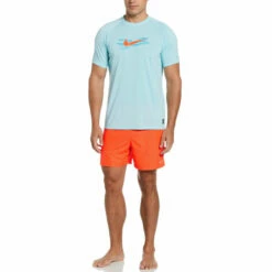 Nike - Electric Swoosh Short Sleeve Hydroguard (Copa) -UK Swimsuit Sales 2024 nike electric swoosh short sleeve hydroguard copa 3