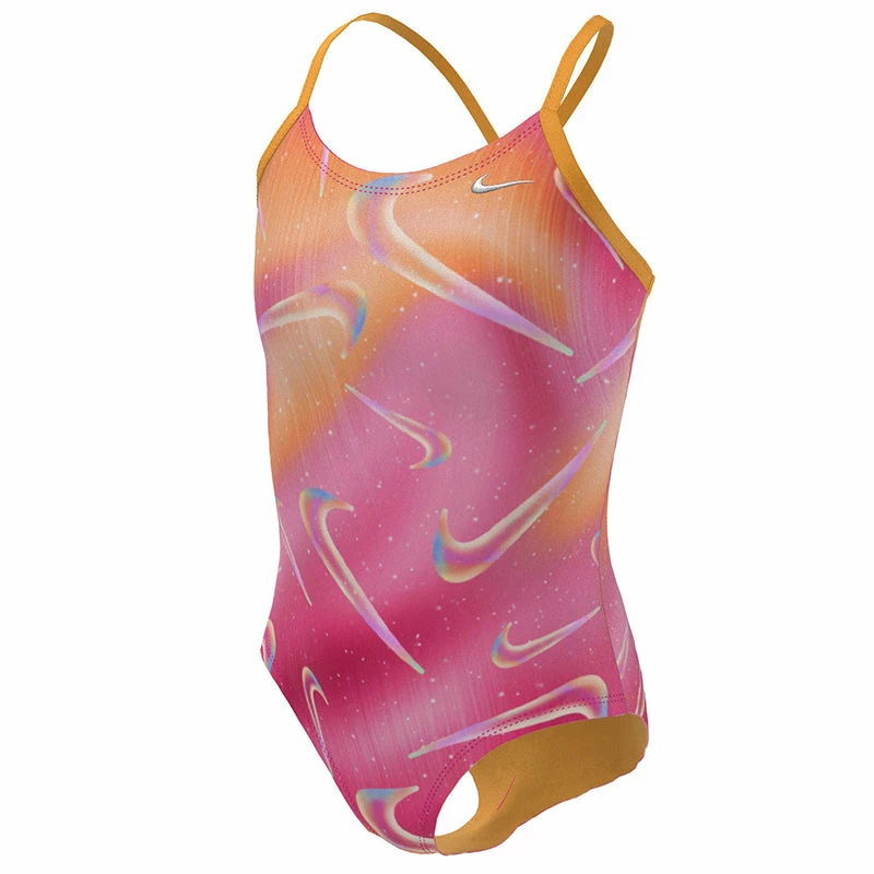 Nike - Girl's Aurora Swoosh Crossback One Piece (Pink Spell) 3 Nike - Girl's Aurora Swoosh Crossback One Piece (Pink Spell)