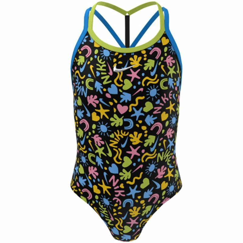 Nike - Girl's Fun Forest T-Crossback One Piece (Black) 5 Nike - Girl's Fun Forest T-Crossback One Piece (Black) - Image 3