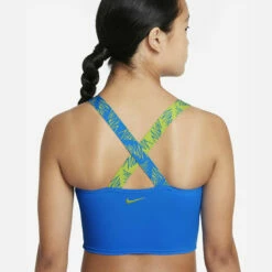 Nike - Girls' Script Logo Crossback Midkini Set (Photo Blue) -UK Swimsuit Sales 2024 nike girls script logo crossback midkini set photo blue 5