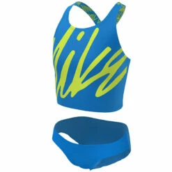 Nike - Girls' Script Logo Crossback Midkini Set (Photo Blue) -UK Swimsuit Sales 2024 nike girls script logo crossback midkini set photo blue 7