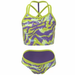 Nike - Girl's Watercolor T-Crossback Midkini Set (Action Grape) -UK Swimsuit Sales 2024 nike girls watercolor t crossback midkini set action grape 3