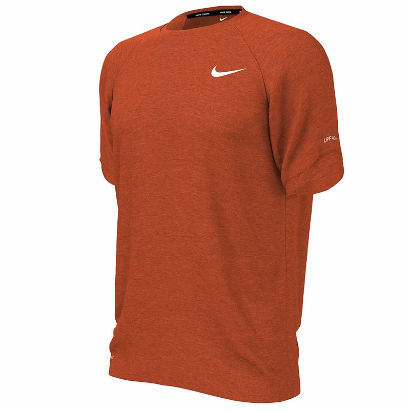 Nike - Heather Short Sleeve Hydroguard (Rush Orange) 5 Nike - Heather Short Sleeve Hydroguard (Rush Orange) - Image 3