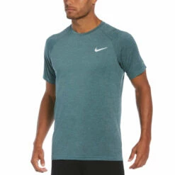 Nike - Heather Short Sleeve Hydroguard (Washed Teal)