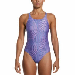 Nike - Hydrastrong Multi Print Fastback One Piece (Polarized Pink) -UK Swimsuit Sales 2024 nike hydrastrong multi print fastback one piece polarized pink 3