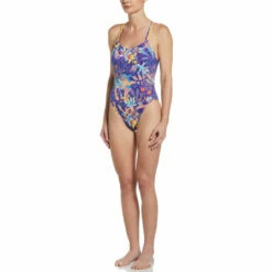 Nike - Hydrastrong Multiple Print Spiderback One Piece (Psychic Purple) -UK Swimsuit Sales 2024 nike hydrastrong multiple print spiderback one piece psychic purple 1 3