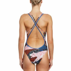 Nike - Hydrastrong Multiple Print Spiderback One Piece (White) -UK Swimsuit Sales 2024 nike hydrastrong multiple print spiderback one piece white 4