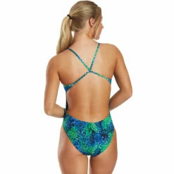 Nike - Hydrastrong Tide Cutout One Piece (Blue/Green) -UK Swimsuit Sales 2024 nike hydrastrong tide cutout one piece blue green 3