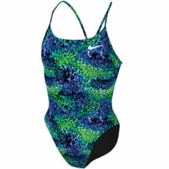 Nike - Hydrastrong Tide Cutout One Piece (Blue/Green) -UK Swimsuit Sales 2024 nike hydrastrong tide cutout one piece blue green 6