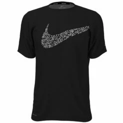 Nike - JDI Swoosh Short Sleeve Hydroguard (Black) -UK Swimsuit Sales 2024 nike jdi swoosh short sleeve hydroguard black 3