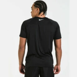 Nike - JDI Swoosh Short Sleeve Hydroguard (Black) -UK Swimsuit Sales 2024 nike jdi swoosh short sleeve hydroguard black 5