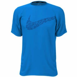 Nike - JDI Swoosh Short Sleeve Hydroguard (Photo Blue) -UK Swimsuit Sales 2024 nike jdi swoosh short sleeve hydroguard photo blue 3